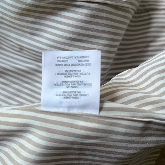 Tan Linen Blazer with Gold Buttons - Picture 8 of 13